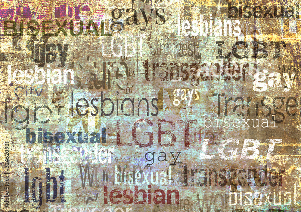 LGBT concept. Conceptual lesbian, gay, bisexual, and transgender poster design.