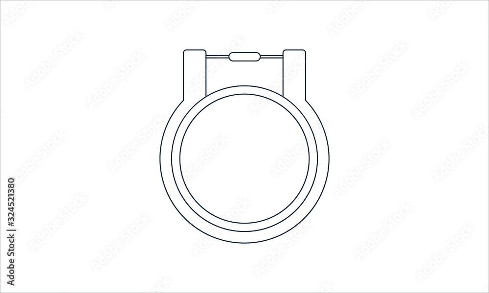 Cross stitch hoop icon for needlework and embroidery Cross stitch hoop icon for needlework and embroidery