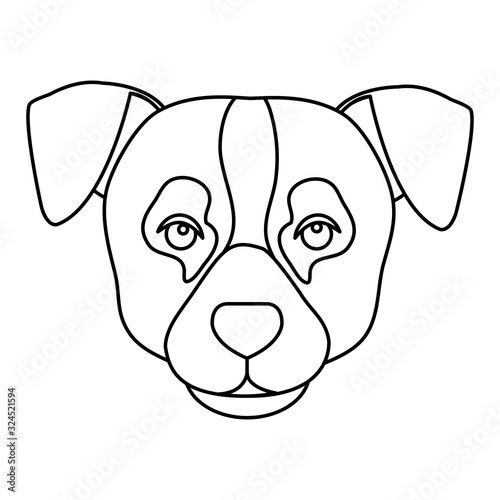 face of dog line style icon vector illustration design