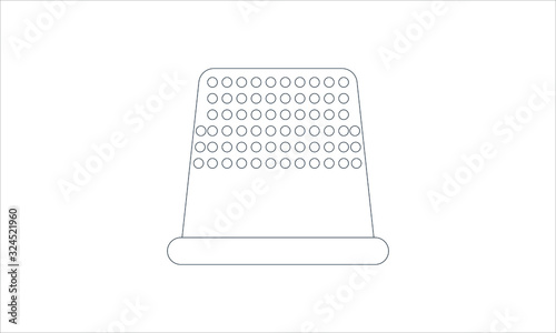 Thimble icon for finger protection while sewing