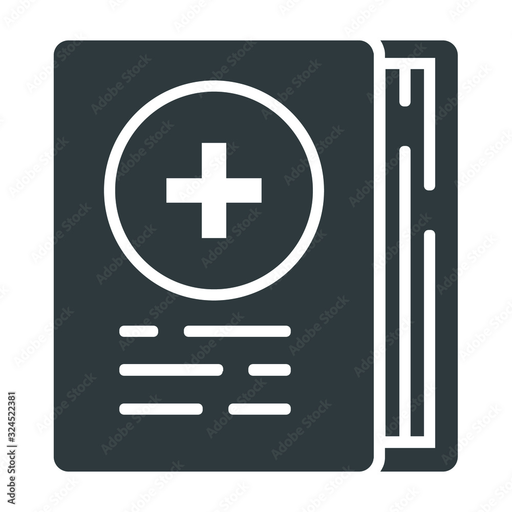 Fototapeta premium Medical records icon on white background