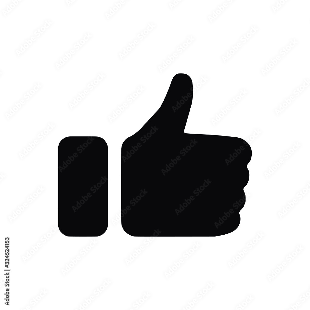 thumb up like hand symbol isolated on white background thumb up like hand symbol isolated on white background