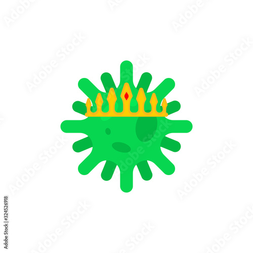 Coronavirus molecule. virus is in crown. Epidemic concept illustration 