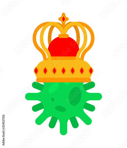 Coronavirus molecule. virus is in crown. Epidemic concept illustration 