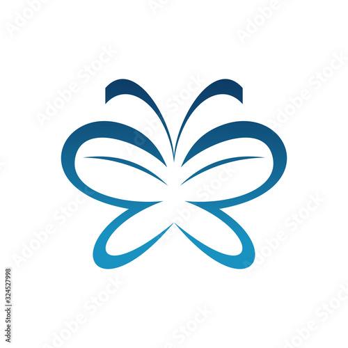 clean butterfly logo design vector © koji antero