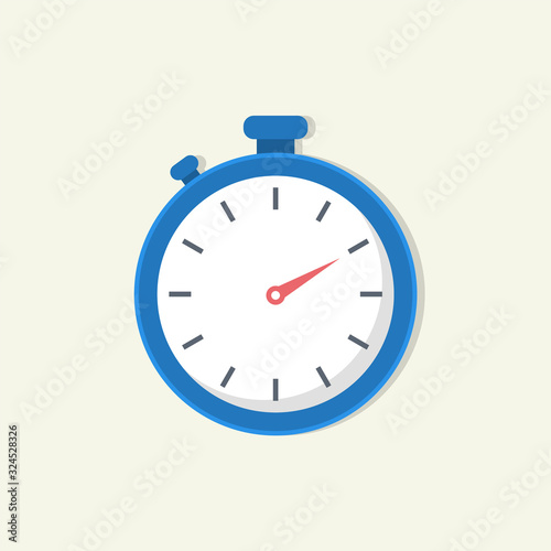 Stopwatch flat icon. Vector time