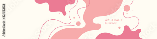 Trendy abstract background. Composition of amorphous forms and lines. Template for social networks.