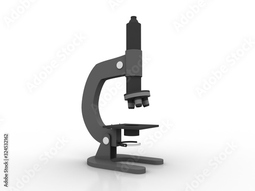 3d rendering Microscope 