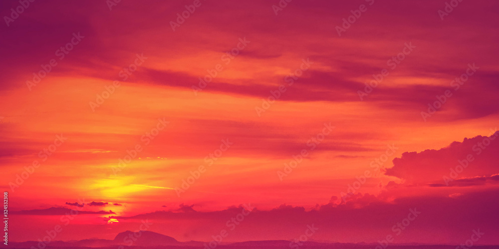 Abstract colorful sky and cloud landscape