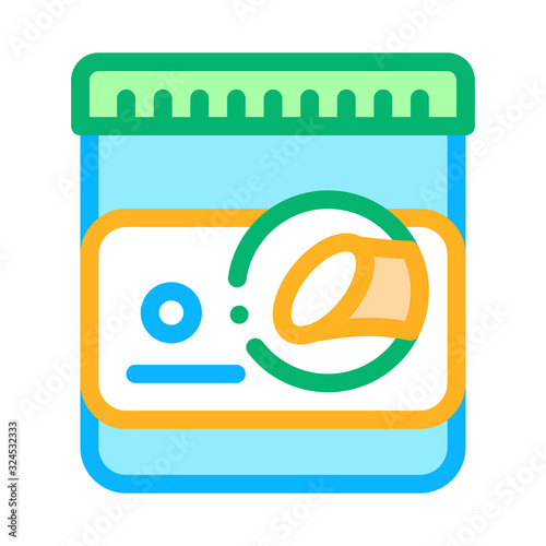 Sugar Container Icon Vector. Outline Sugar Container Sign. Isolated Contour Symbol Illustration