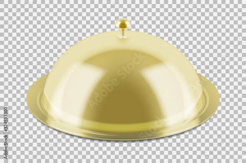 Restaurant cloche with closed lid