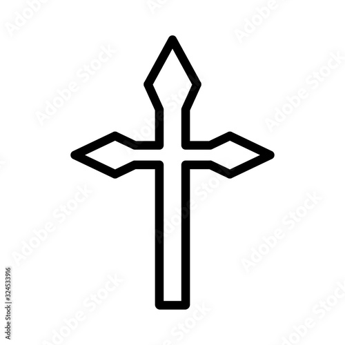 christian cross icon design, flat style icon collection