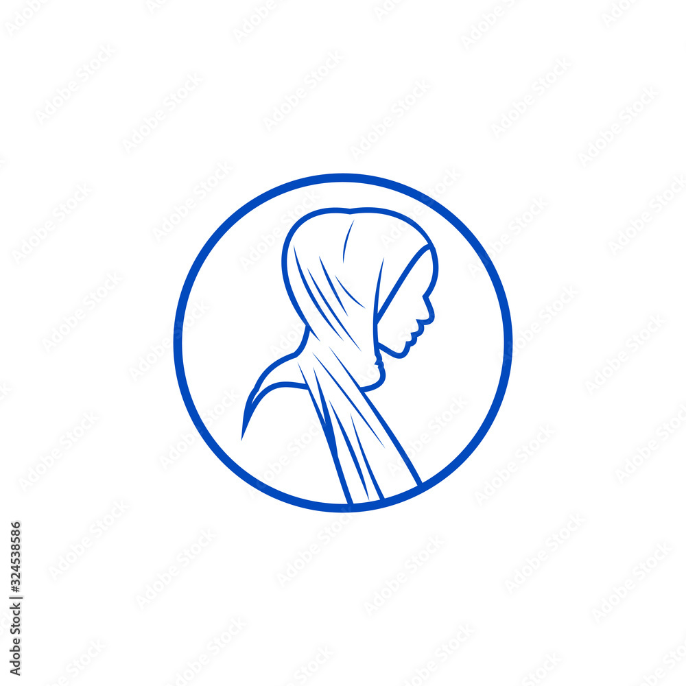 muslim veil Logo template vector illustration design muslim veil Logo template vector illustration design