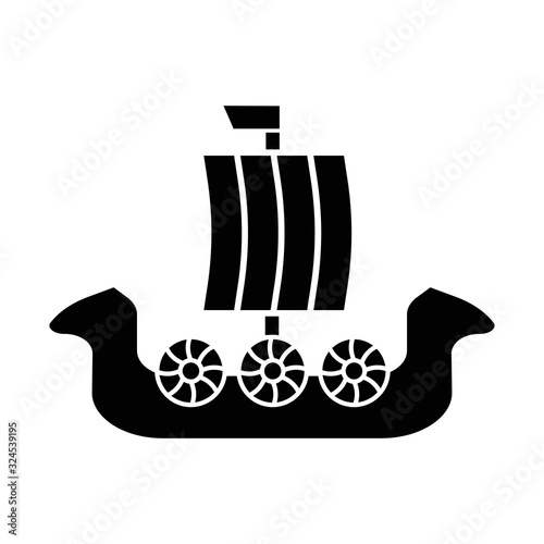 viking design icon simple ship