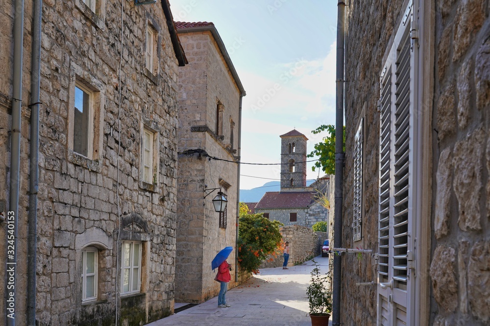 Fototapeta premium narrow street in old town