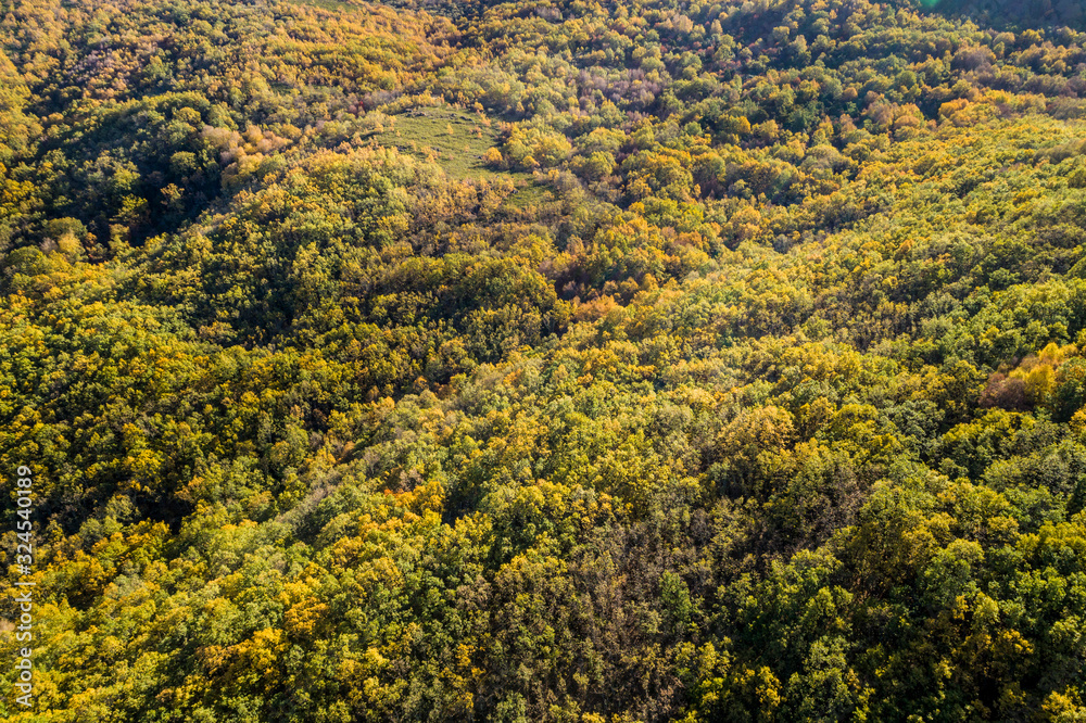aerial landscape in autumn