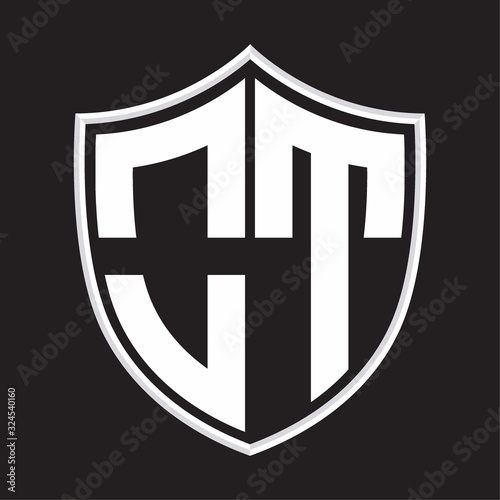 Free Download OT Logo monogram with shield shape isolated on outline design template - GFXLoad