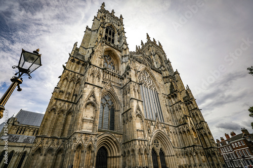 Stone cathedral in city center