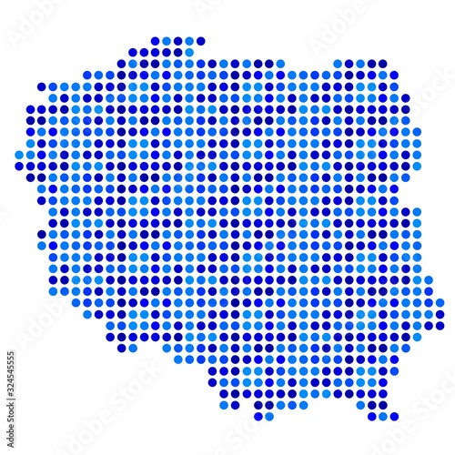 Obraz Dibond mapa polski w jakości wektorowej
