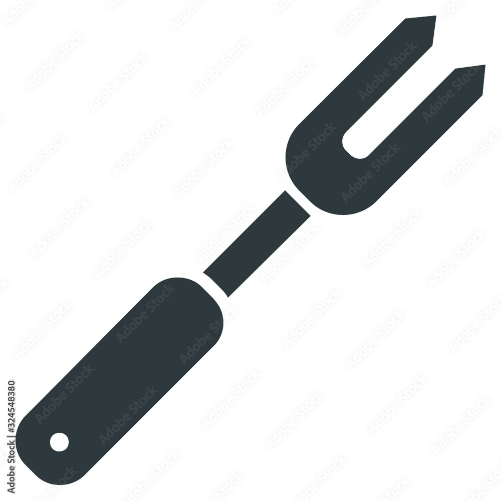 Barbecue fork icon on white background Barbecue fork icon on white background