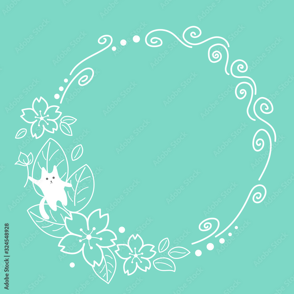 sakura white flowers circle frame on red background. white flower valentine's frame. sakura white flowers circle frame on red background. white flower valentine's frame.