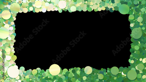 Glitter Spangle Frame 3D illustration background.