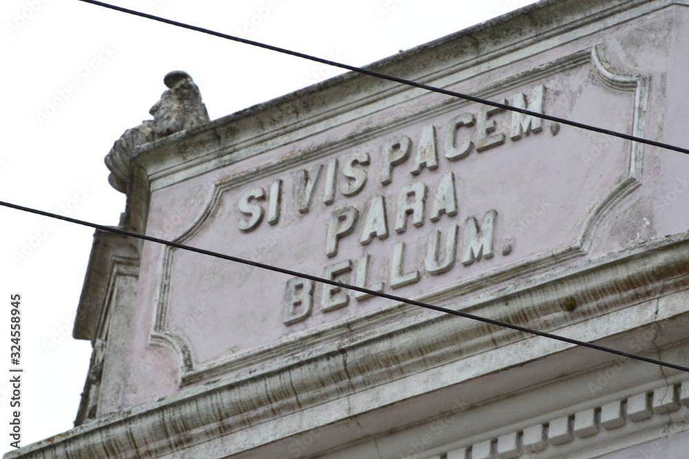 facade of old building in Rio Grande