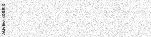 Hand made mulberry washi paper texture seamless border pattern. Tiny speckled hand drawn flecks. White gray monochrome banner neutral tone. Recycled simple homespun asian stationery ribbon trim edge.