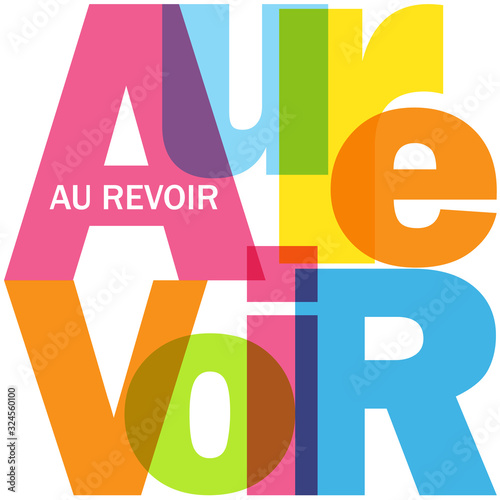 Bannière typographique AU REVOIR 