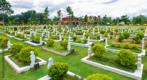 View of Muslim graveyard