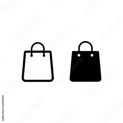 Shopping bag icon suitable for info graphics, websites and print media. Colorful vector, flat icon, clip art.