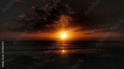 Sunset across the Atlantic Ocean in Tenerife