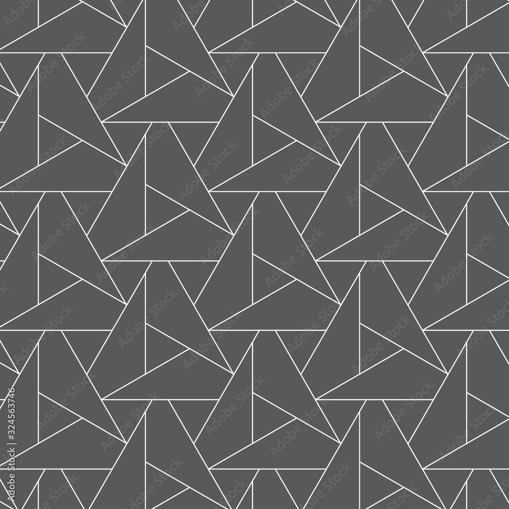 Pattern with thin lines repeating with polygons and geometric shapes and stylish fractal texture. Pattern is on swatches panel