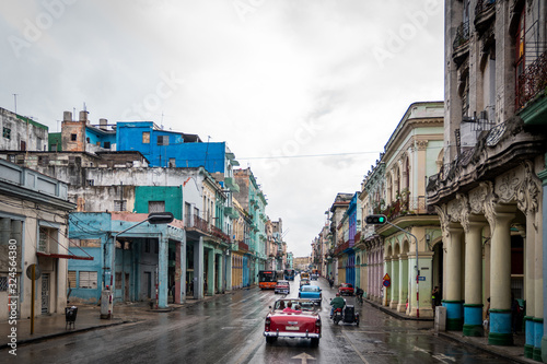 Classic Chevy cruising Cuban streets