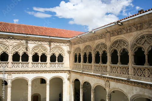Valladolid, Spain. The cloister of the Church of San Gregorio in Isabelline Gothic style