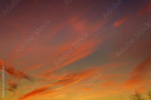 Textured background with biautiful colorful sunset sky for wallpaper. photo