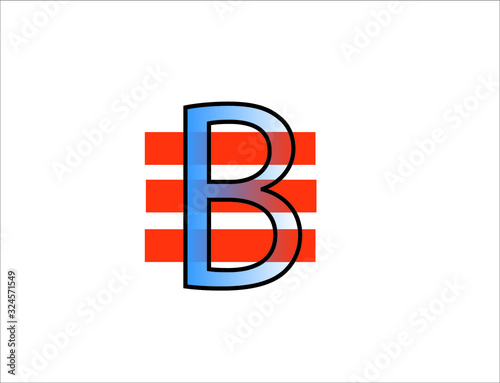 B letter logo. This is vector.  © Okan