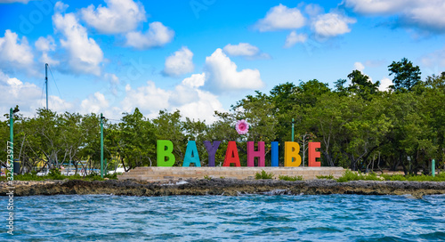 inscription of the name of the bayahibe district photo