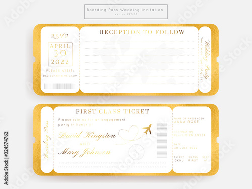 Destination Wedding Pass Vector