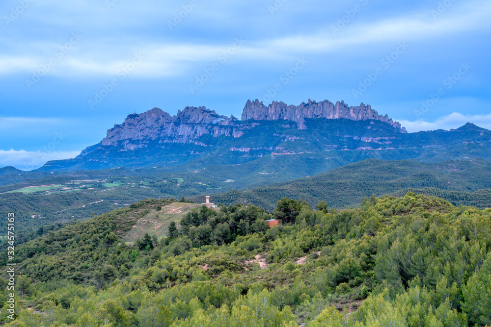 Beautiful view of the mountains (Montserrat Natural Park, Catalonia, Spain)