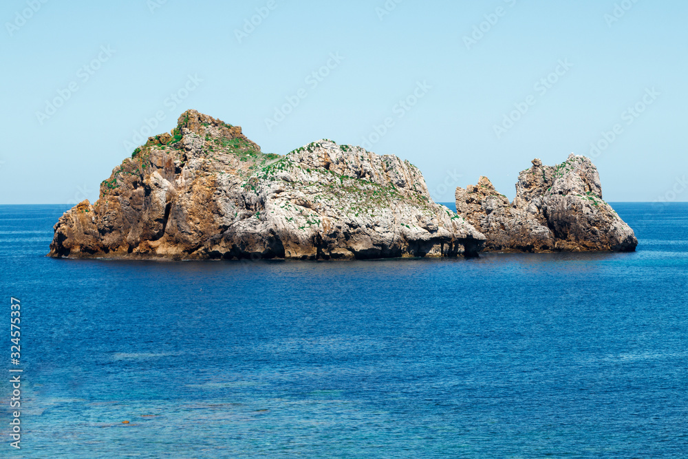 rocky islands in the coast of spain