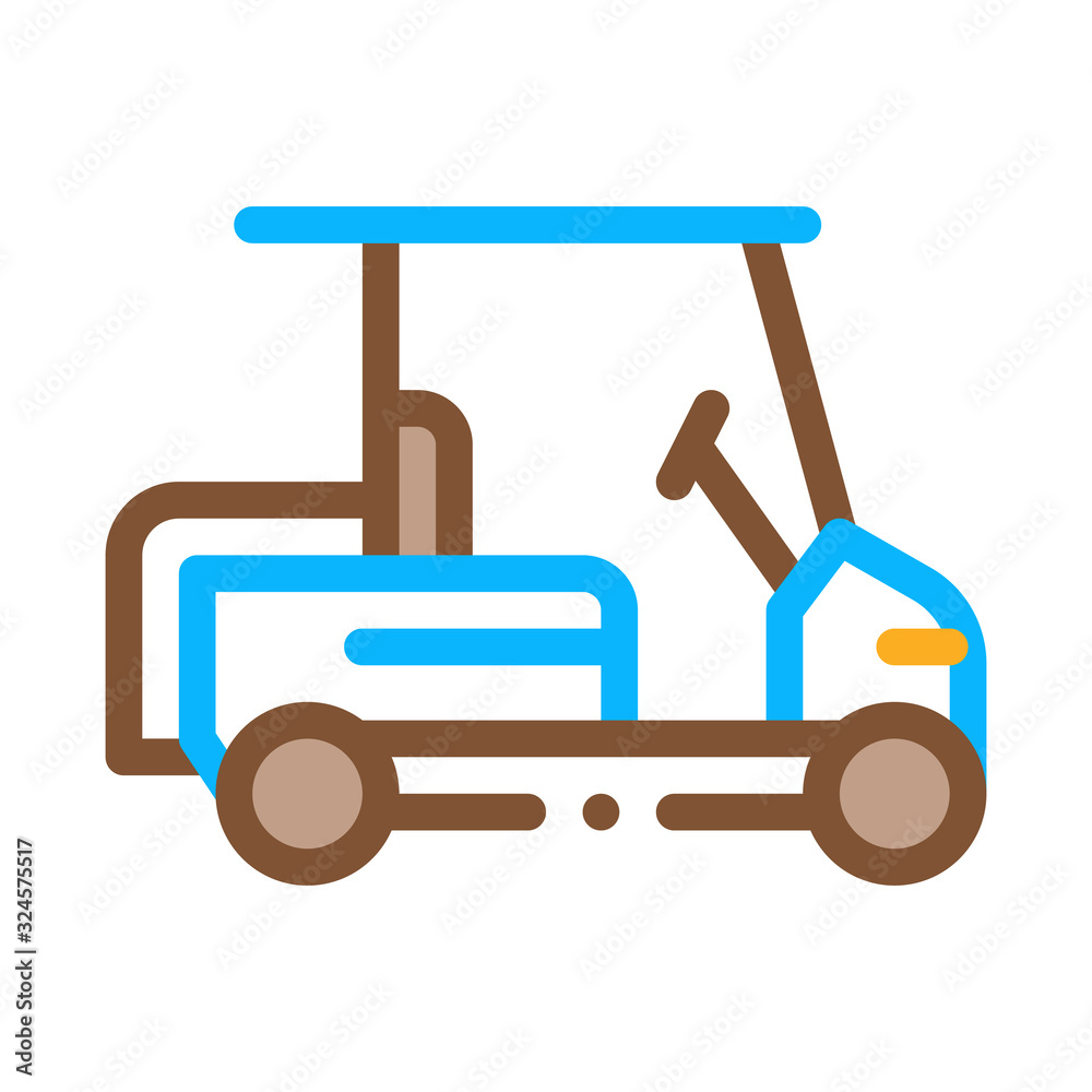 Caddy Golf Car Icon Vector. Outline Caddy Golf Car Sign. Isolated Contour Symbol Illustration Caddy Golf Car Icon Vector. Outline Caddy Golf Car Sign. Isolated Contour Symbol Illustration