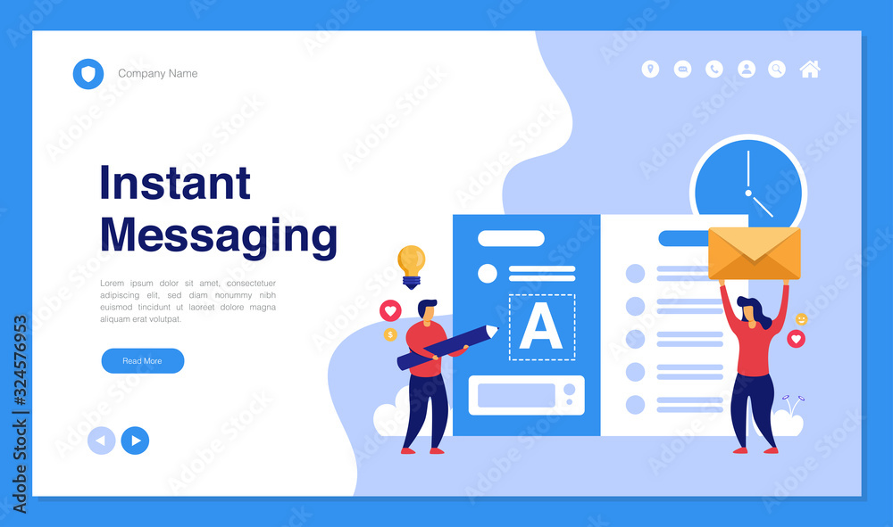 Web page design with business or finance concept for website and mobile website development. Creative Website template design vector illustration. Easy to use and customize.