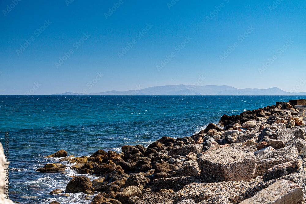 Seashore, waves of tide among the rocks. Seashore, waves of tide among the rocks.