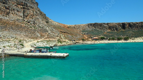 Beach landscape in Crete Greece