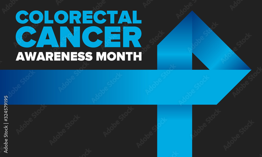 Colorectal Cancer Awareness Month. Celebrate annual in March. Control and protection. Prevention campaign. Medical health care concept. Poster with blue ribbon. Banner, background. Vector illustration Colorectal Cancer Awareness Month. Celebrate annual in March. Control and protection. Prevention campaign. Medical health care concept. Poster with blue ribbon. Banner, background. Vector illustration