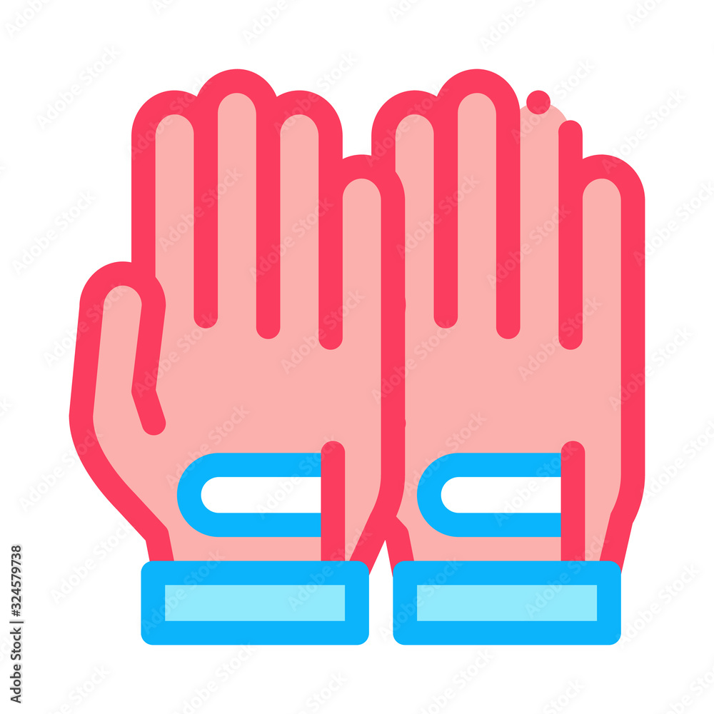 Sportive Gloves Icon Vector. Outline Sportive Gloves Sign. Isolated Contour Symbol Illustration Sportive Gloves Icon Vector. Outline Sportive Gloves Sign. Isolated Contour Symbol Illustration