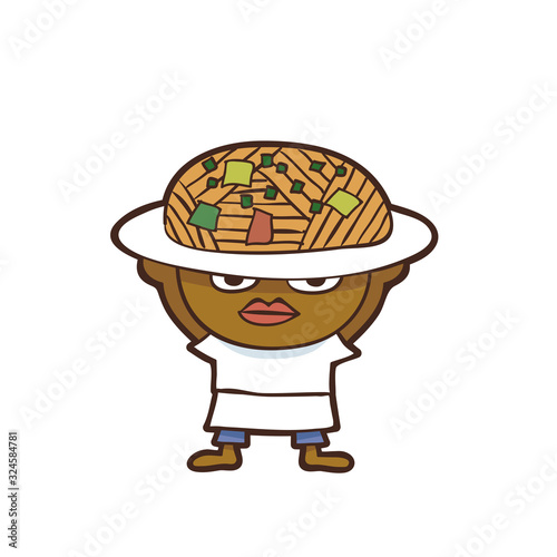 イラスト ：日本の催事　焼きそば