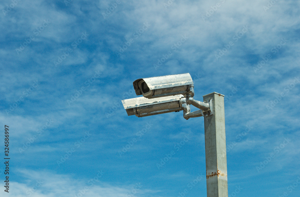 surveillance security camera or CCTV the sky surveillance security camera or CCTV the sky