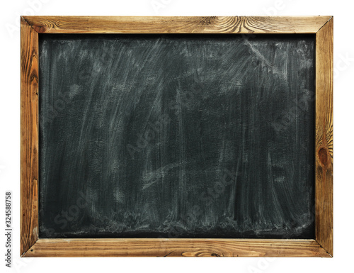 Fototapeta Blank chalkboard in wooden frame